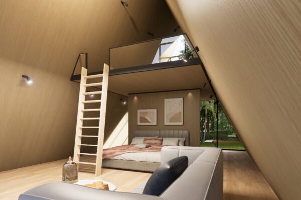 68㎡ Two-Story Prefab A-Frame Cabin – Spacious, Durable, and Easy to Install - Image 2