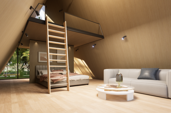 68㎡ Two-Story Prefab A-Frame Cabin – Spacious, Durable, and Easy to Install - Image 3