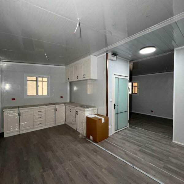20ft Elevated Expandable House with White Wall Panels, 1 Bedroom, 1 Bathroom, and Kitchen - Image 6