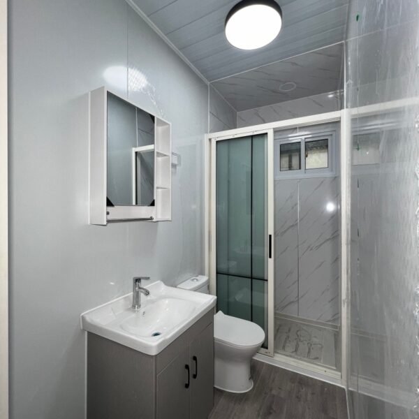 20ft Elevated Expandable House with White Wall Panels, 1 Bedroom, 1 Bathroom, and Kitchen - Image 9