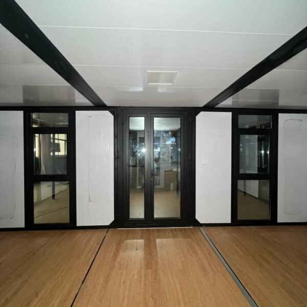 20ft Two-Story Flat Roof Expandable House with Floor-to-Ceiling Windows, External Stairs, and Balcony - Image 9