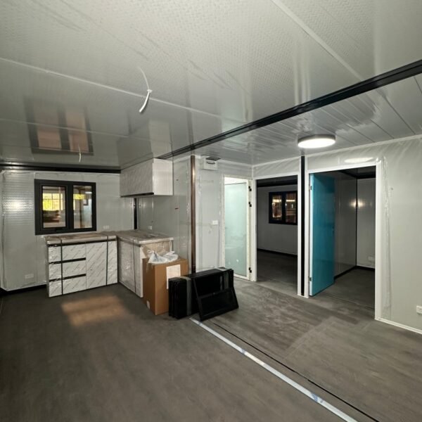20ft Expandable House with White Walls Entry Deck Two Bedrooms One Bathroom - Image 6