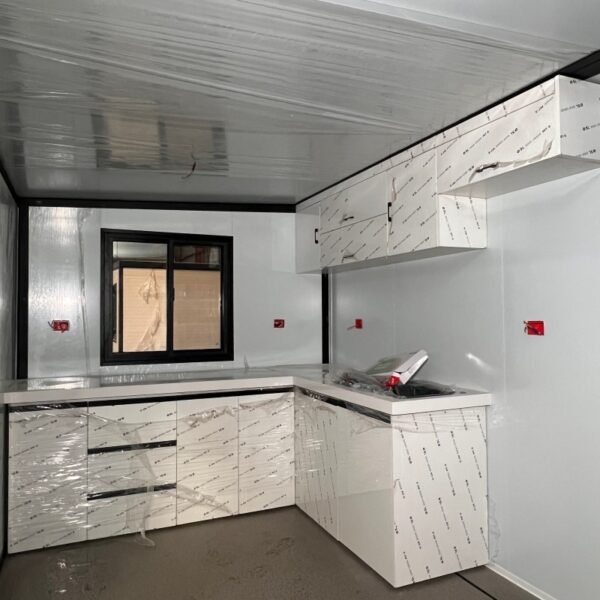 30ft Expandable Container House with Gray Wall Panels and Rooftop Terrace - Image 7