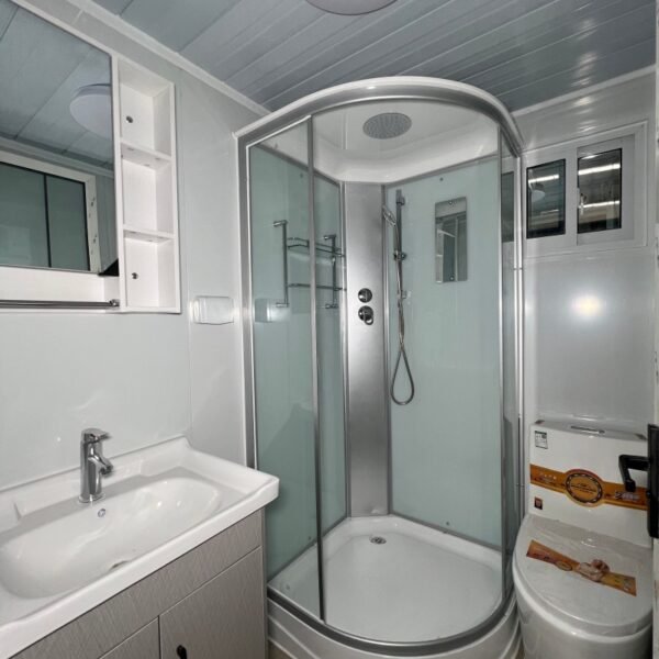 20ft White Wall Panel Basic Expandable House with Security Door and 2 Bedrooms - Image 6