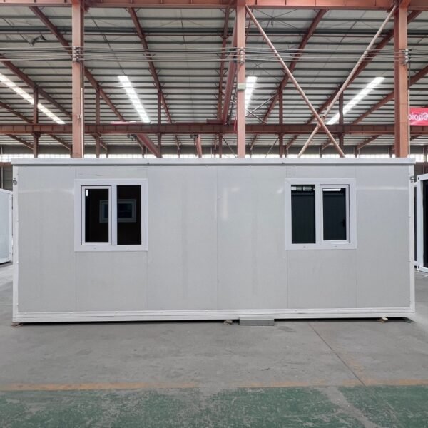 20ft White Wall Panel Basic Expandable House with Security Door and 2 Bedrooms - Image 3