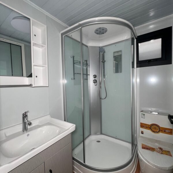 20ft Expandable House with White Frame Antique Gray Walls Two Bedrooms One Bathroom - Image 9