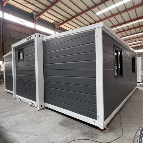 20ft Expandable House with White Frame Antique Gray Walls Two Bedrooms One Bathroom - Image 3