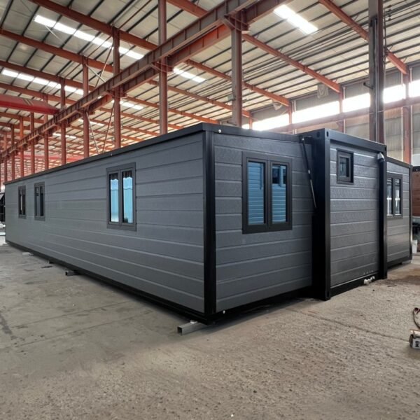 40ft Expandable Container House with Gray Wall Panels Two Bedrooms One Bathroom - Image 4
