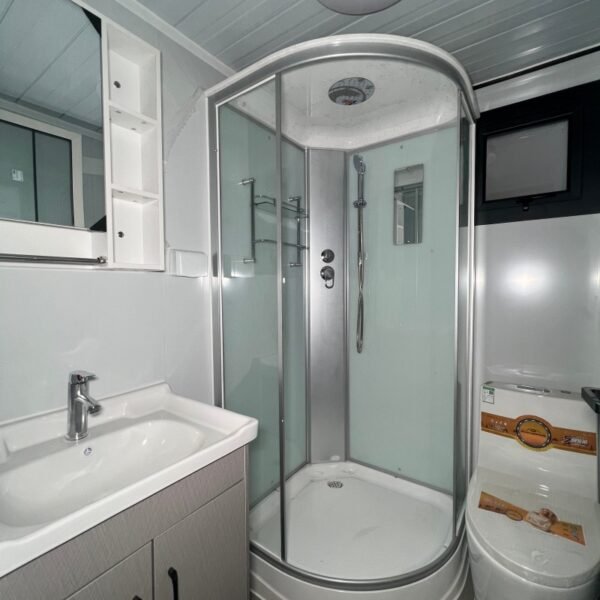 20ft Expandable House with Black Frame and Chicken Wing Wood Panels Two Bedrooms One Bathroom - Image 8