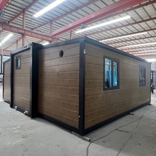 20ft Expandable House with Black Frame and Chicken Wing Wood Panels Two Bedrooms One Bathroom - Image 3