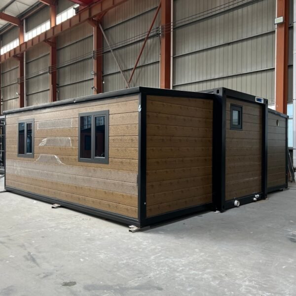 20ft Expandable House with Black Frame and Chicken Wing Wood Panels Two Bedrooms One Bathroom - Image 5