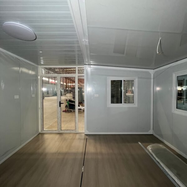 20ft Expandable House with White Frame Wood Grain Finish Two Bedrooms One Bathroom - Image 8