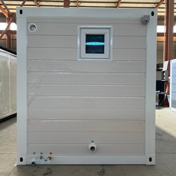 20ft White Prefab Container Studio with Glass Sliding Door and Full Bathroom - Image 4