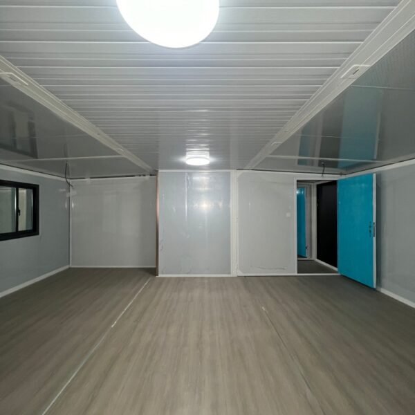 40ft Expandable House with White Frame Gray Vertical Diagonal Groove Two Bedrooms One Bathroom - Image 6