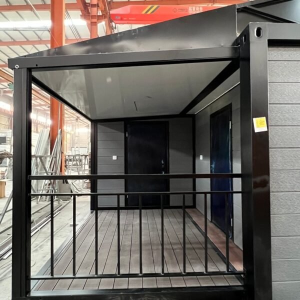 20FT Dark Grey & Black Expandable Container Home with Half Terrace - Image 6