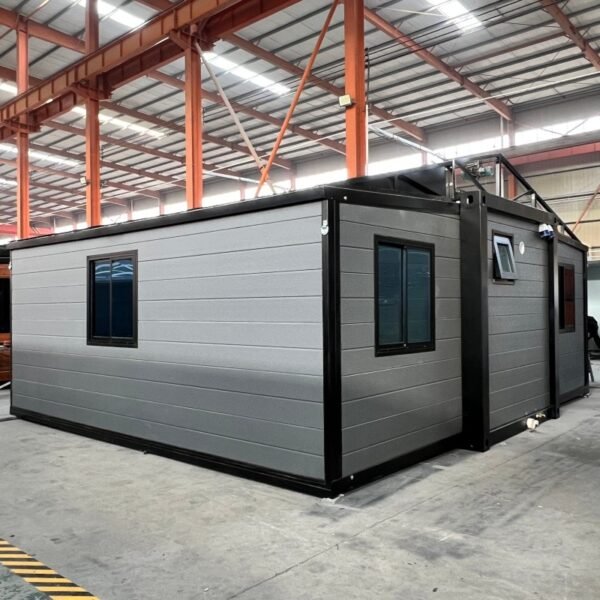 20FT Dark Grey & Black Expandable Container Home with Half Terrace - Image 2
