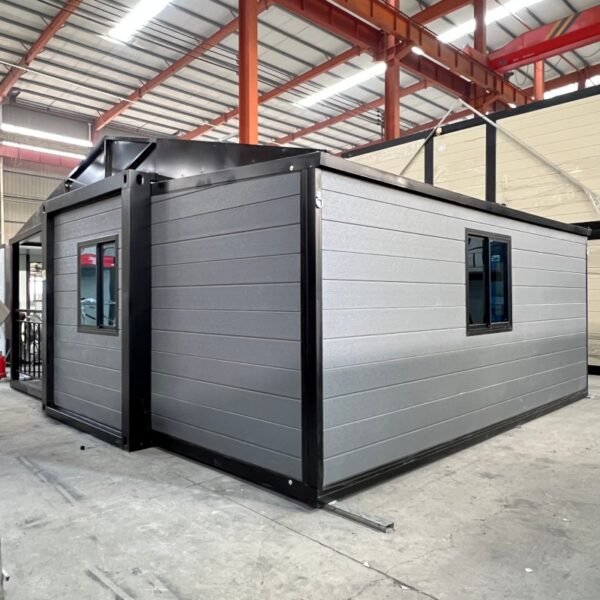 20FT Dark Grey & Black Expandable Container Home with Half Terrace - Image 4