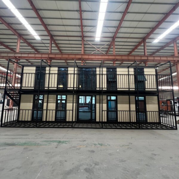 40ft Two-Story Flat Roof Expandable House with Staircase and Pavilion - Image 2