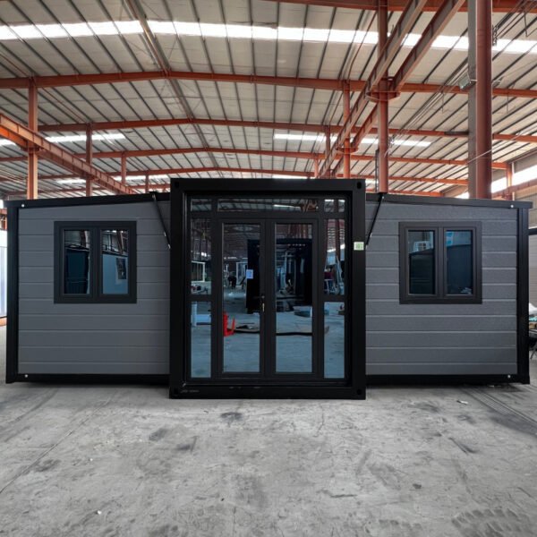 40ft Expandable Container House with Gray Wall Panels Two Bedrooms One Bathroom - Image 2