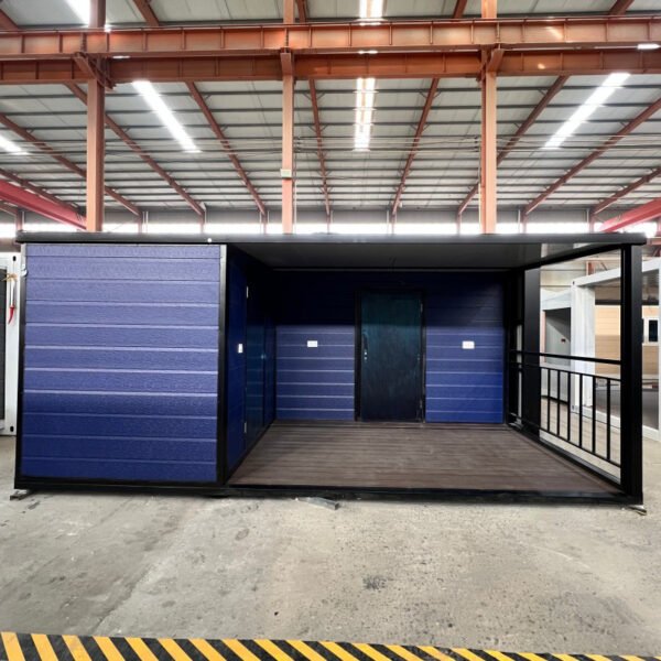 20FT Blue & Black Expandable Container Home with Half Terrace - Image 2