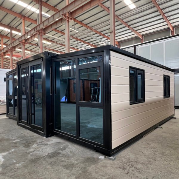 Luxury 20ft Expandable Container Home with Full Glass Facade