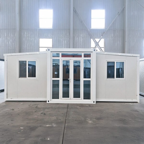 20ft White Expandable Container House with Glass Door Two Bedrooms One Bathroom - Image 2
