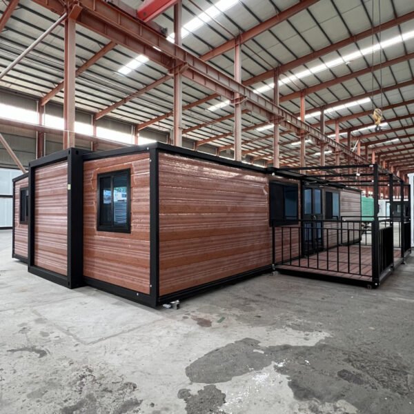 40ft Expandable House with Two Bedrooms One Bathroom Laundry Room and Pavilion