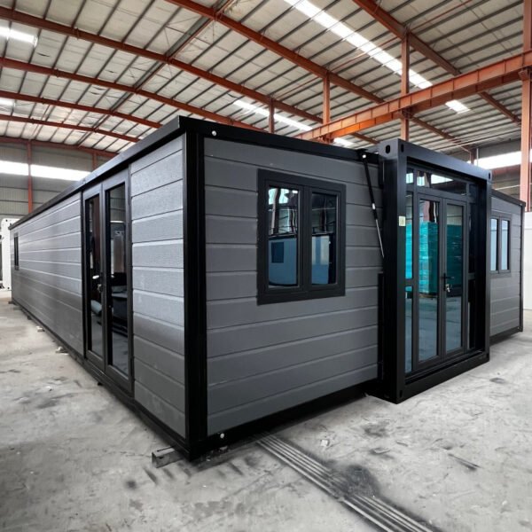 40ft Expandable Container House with Gray Wall Panels Two Bedrooms One Bathroom - Image 3