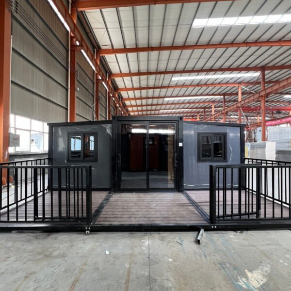 20ft Expandable House with Black Frame and Entry Deck Two Bedrooms One Bathroom - Image 2