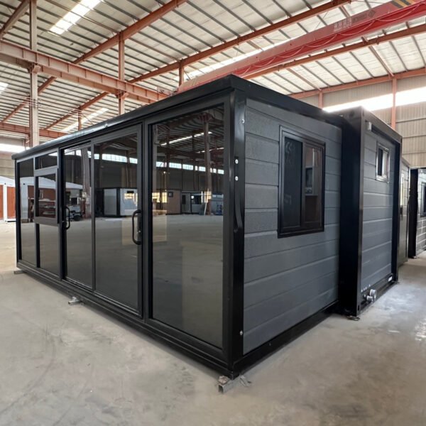20ft Expandable Container House with 2 Bedrooms & Side Glass Curtain Wall - Image 7