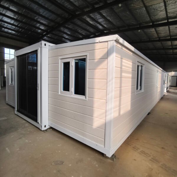 40ft Expandable Container House with White Wall Panels Two Bedrooms One Bathroom - Image 2