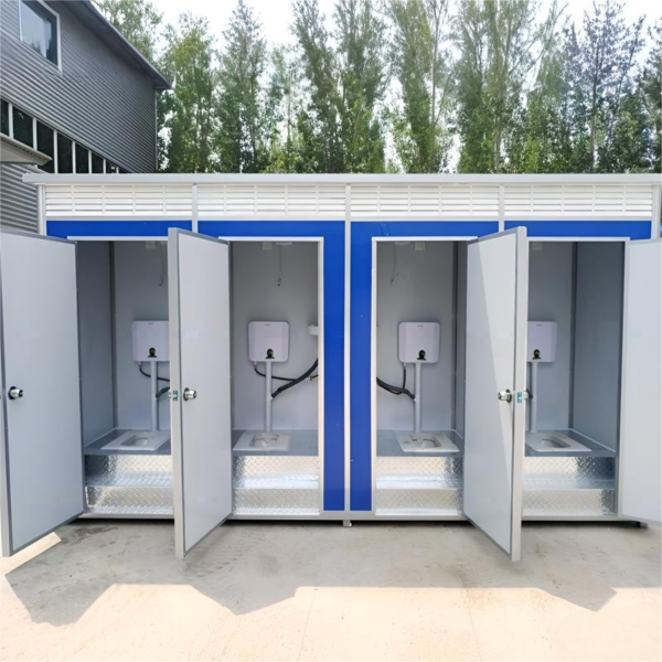 3-5 Person Connected Steel Portable Toilets - Image 3